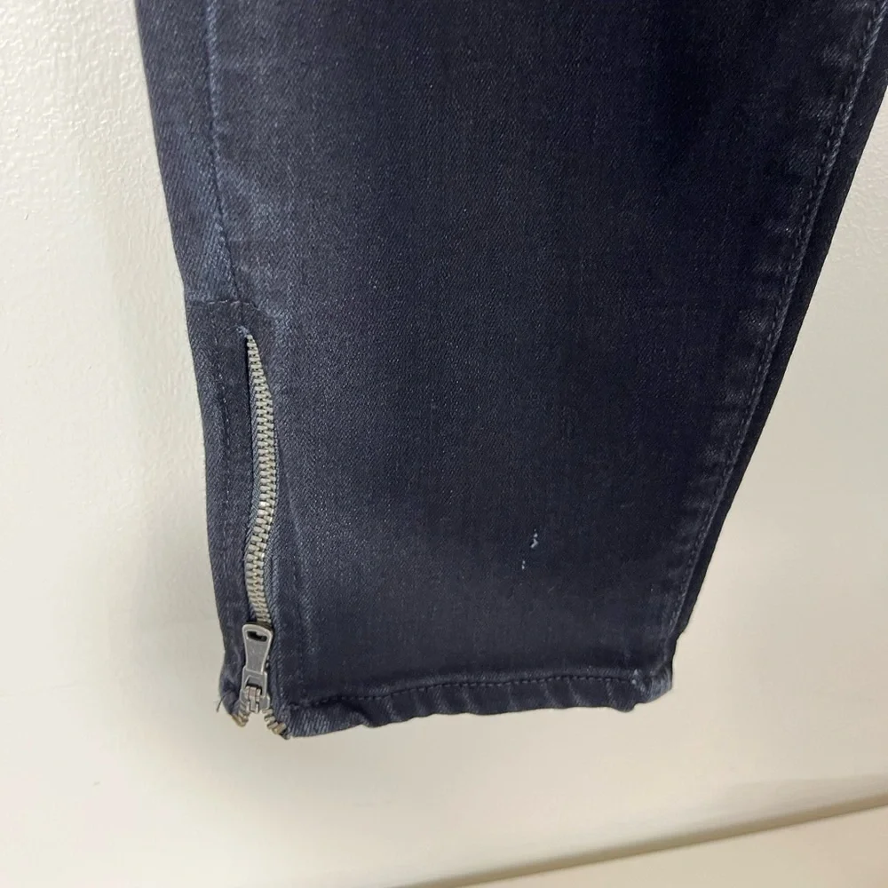 PAIGE Denim Jill Zip Style Skinny Jeans Womens Size 30 Dark Wash USA Made - Picture 6 of 16